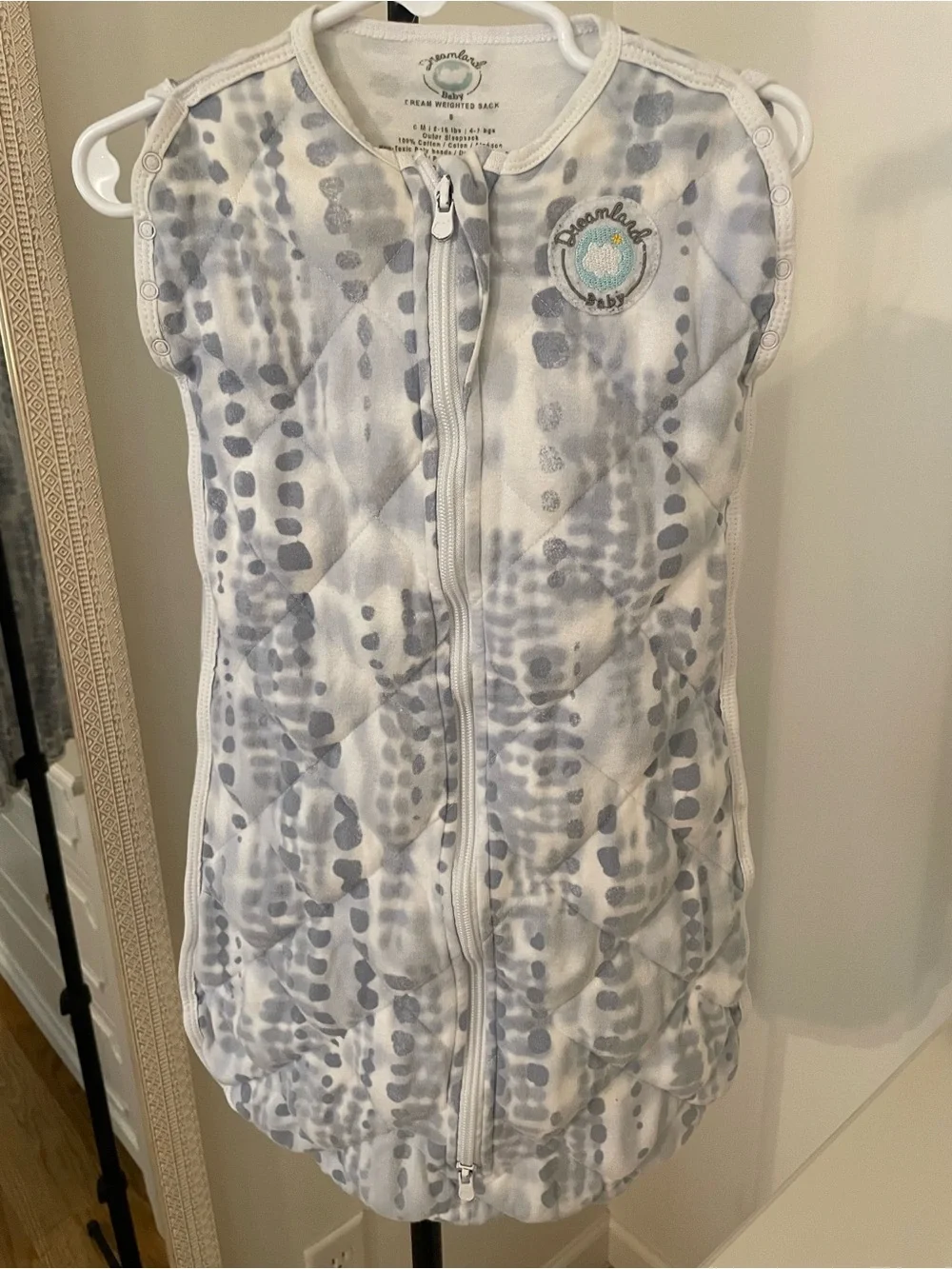 Dreamland Baby Dream Weighted Sleep Sack - Blue Tie Dye - 0-6Months